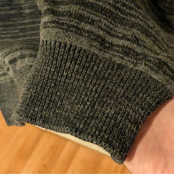George Quarter Zip Sweater Mens M 38-40 Heather‎ Gray Grandpa Cozy - Picture 4 of 8